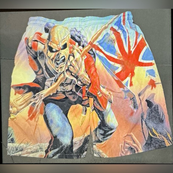 Vintage Iron Maiden Swim Trunks Men’s 3XL *Rock Metal* Excellent - Picture 2 of 6